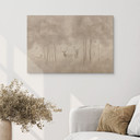 Houten Wanddecoratie bos - Herten in het nevelwoud - Ms Tiff