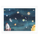 Plakatowa kosmiczna przygoda z astronautami - Oliver Robins