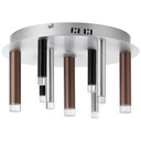 Deckenleuchte Eddy, braun, 21,5 x 40 cm, Metall Deckenlampe, dimmbar