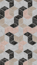 Grafisk fototapet med grå beige - non-woven Fototapet konst Livingwalls - matt och slät