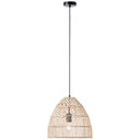 Pendelleuchte Lionel, braun, 120 x 34,5 cm, Rattan Pendellampe