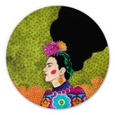 Tableau en alu-Dibond Hülya - Portrait de Frida - Rond