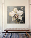 Leinwandbild Weiß bemalte Orchidee