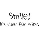 Wallsticker -  Smile it's time for wine