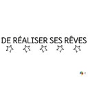 Sticker mural - La meilleure façon de rêver est de se réveiller (2 couleurs)