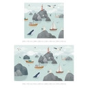 Barnrum Fototapet Marint Kustmotiv med Fyr - Oliver Robins
