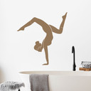 Muursticker yoga handstand silhouet effen