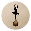 Obraz drewniany Kubistika - Prima Ballerina - Okrągły