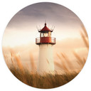 Fototapeta latarnia morska na wybrzeżu Sylt - Eisenmann - Round - tapeta flizelinowa/tapeta flizelin