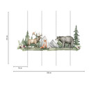 Fototapeta do pokoju dziecięcego ForestAnimals biało zielona - włóknina Designwalls 2 - 2,55 x 3,5 m