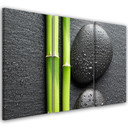 3 stykke lærredstryk Stones Bamboo Zen Spa