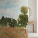 Folia na drzwi Pole maków w pobliżu Argenteuil - Monet - Samoprzylepna dekoracja drzwi