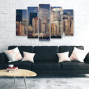 5 stykke lærredstryk, New York Manhattan City