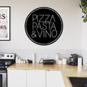 Muursticker Pizza Pasta and Vino