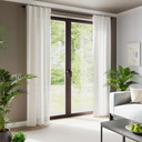 Homing Vorhang mit verdeckten Schlaufen Lisa optisch weiß -  2,45 x 1,4 m