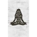 Yoga-silhuet med ordsprog - nonwoven tapet meditation - moderne vægdesign