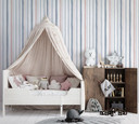 Børnetapet, non-woven tapet med illustration Kids Walls hvid, grå, pink