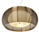 Pendelleuchte Maxime, braun, 122 x 40 cm, Glas Pendellampe