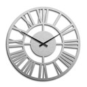 Horloge murale XXL en Alu-Dibond - Argentée- Classique - Ø 70 cm