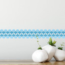 Sticker mural - Bordure Rétro  bleu