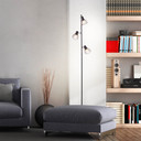 Stehleuchte Bruno, schwarz, 162 x 28 cm, Metall Stehlampe, dimmbar