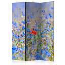 Paravent Séparation de pièce - Pré céleste - Bleuets, 3 pièces
