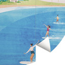 Surfing na wybrzeżu Australii - Fototapeta plaża - Rivers - Round - tapeta flizelinowa/tapeta flizel
