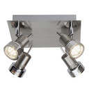 Spotbalken Kalea, metallic, 10,5 x 22 cm, Metall Deckenspots, dimmbar