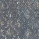 Tapeta ozdobna niebiesko srebrna - Tapeta z włókniny z połyskiem i ornamentami w stylu vintage