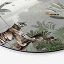 Tableau sur alu-Dibond rond Sir Edward - Tigres sous les tropiques