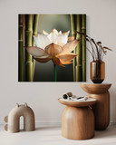 Leinwandbild Blume Zen-Bambus