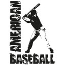 Sticker mural - Baseball 03