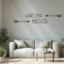 MDF - Dekoracja drewniana Hakuna Matata ze strzałkami