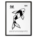 Poster Geometrische Koi Origami - Krygowski