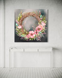 Leinwandbild Shabby Chic Blumenstrauß