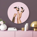 Tableau sur alu-Dibond rond 1X Studio - Sexy Heels