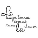 Sticker mural Le temps tourne comme tourne la chance