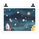 Plakatowa kosmiczna przygoda z astronautami - Oliver Robins