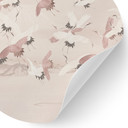 Naklejka na ścianę Żurawie nad jeziorem - Bloomery Decor - Okrągła