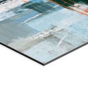 Wanddecoratie Abstract Kleurenspel Blauw Oranje - Cheney - Alu-Dibond