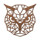 Sztuka z drewna mahoniowego - Sowa origami