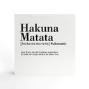 Holzbild zum Hinstellen - Grammatik - Hakuna Matata - 15x15 cm
