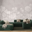Fototapeta z kwiatami w kolorze beżowym - Bloomery Decor