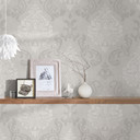 A.S. Création tapet Memory 2 Beige, Råhvid, Metallisk