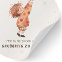 Rundes Wandtattoo mit Kind und Stern - Kraftsatz 'Man ist nie zu klein' fürs Kinderzimmer