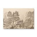Houten Wanddecoratie bos met boslandschap in beige - Ms Tiff