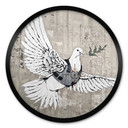 Plakat Banksy - Gołąb pokoju - okrągły