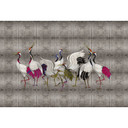 Fotomural Paredes de Patel 3 Land Of Happiness 3 gris, plata, blanco, rosa, negro