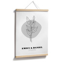 Personalisierbares Poster Monatsblume Dezember