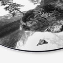 Wandbild Malerische Landschaft mit glasklarem Bergsee - Hintersee - Alu-Dibond - Rund